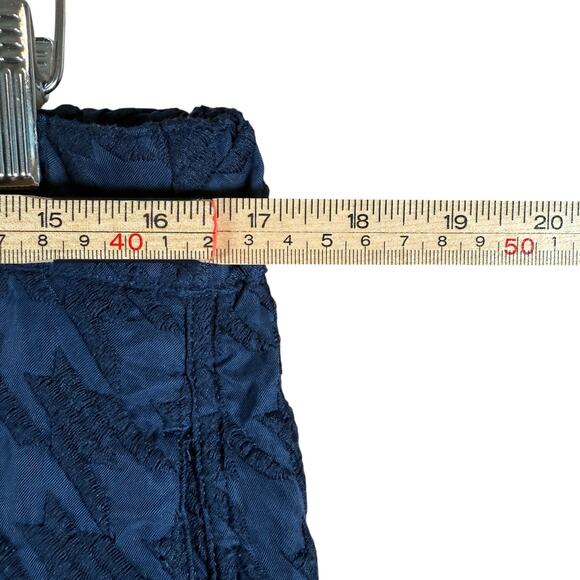 Biya by Johnny Was Embroidered Wide Leg Pants | Navy Blue Boho Artsy | Large - Picture 7 of 9